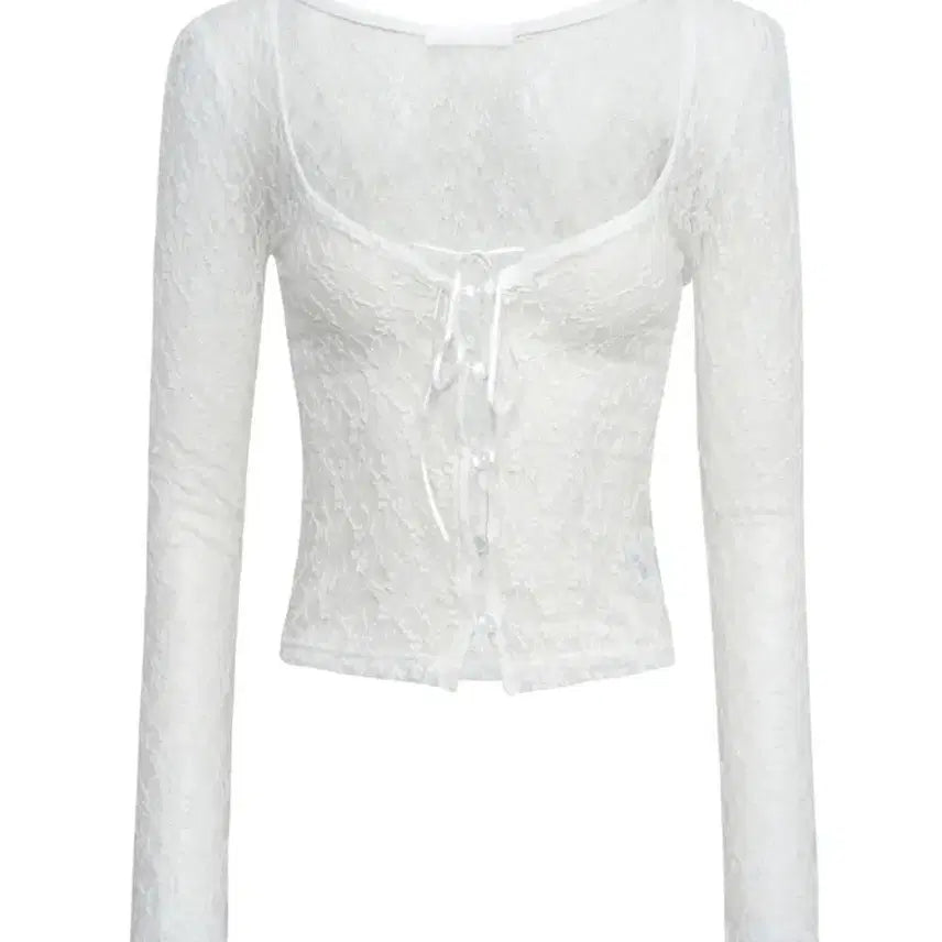 [BUNJANG] Third Time Romantic Lace Cardigan White / 쓰리타임즈 로맨틱 레이스 가디건 화이트