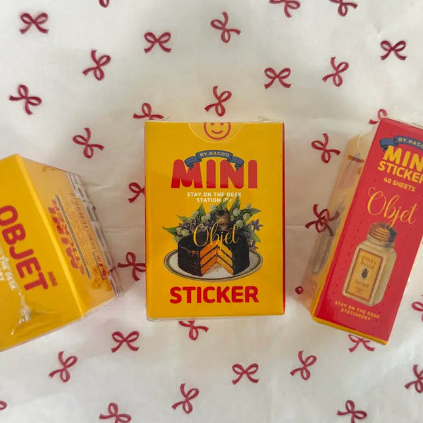 [BUNJANG] Vintage Object Mini Sticker Pack - 96 Pieces / 오브제 미니 스티커팩 - 96장
