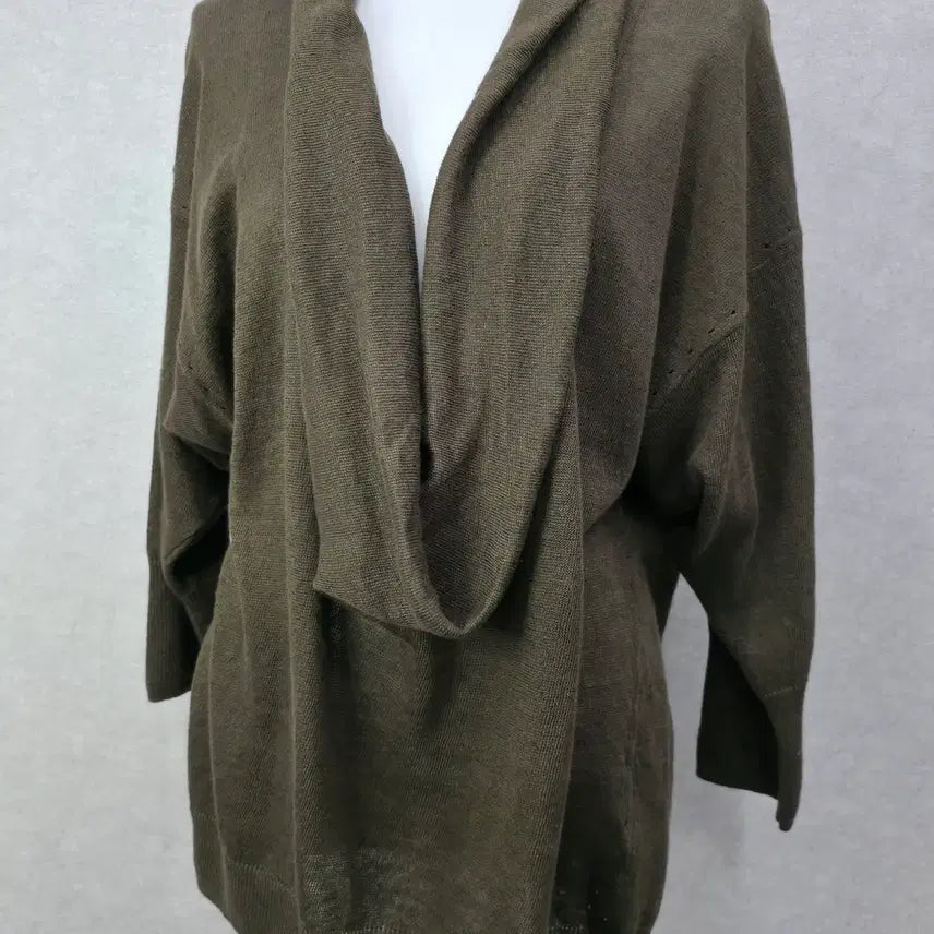 [BUNJANG] ESCADA SPORT Linen 100% Shawl Collar Loose Fit Knit / 에스카다 루즈핏 린넨100 숄카라 니트 ESCADA SPORT