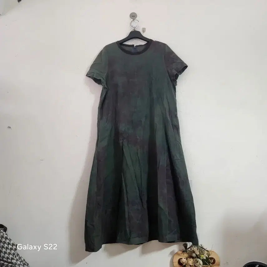 [BUNJANG] Tie-Dye Long Dress Green / 타이 다이 롱 원피스 그린