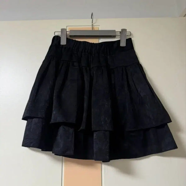[BUNJANG] Black Frill Midi Skirt / 블랙 프릴 스커트