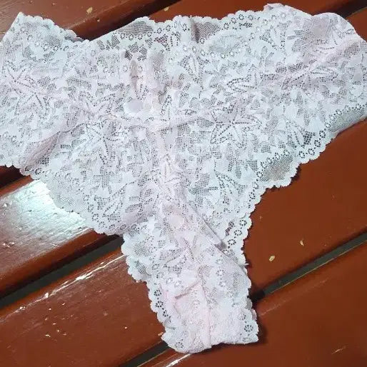 [BUNJANG] Light Pink Lace Thong Panties / 연한핑크 티팬티