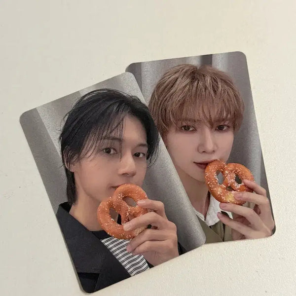 [BUNJANG] ATEEZ Apple Music Pretzel Photocard Wooyoung/Yeosang Fox Line / 에이티즈 애플뮤직 프레즐 카페포카 여우즈 우영/여상