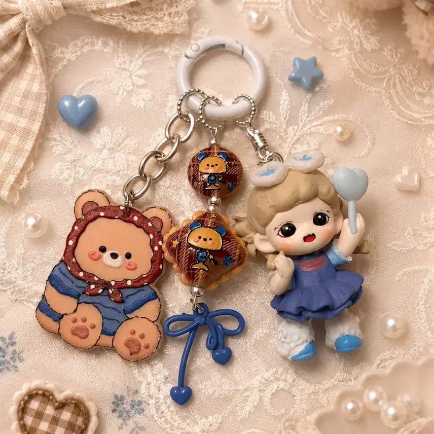 [BUNJANG] Zora Handmade Beaded Charm Keychain / 조라 피규어 핸드메이드 비즈 키링
