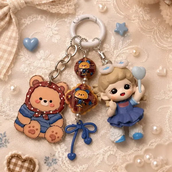 [BUNJANG] Zora Handmade Beaded Charm Keychain / 조라 피규어 핸드메이드 비즈 키링