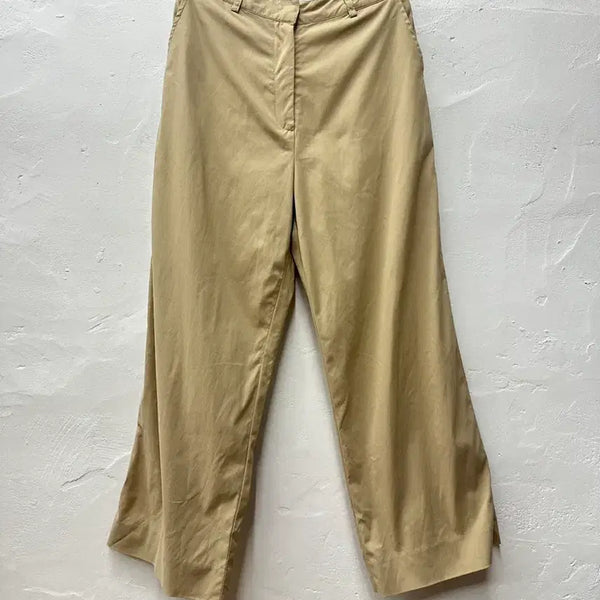 [BUNJANG] MOMENT Women's Wide Linen Blend Slacks Beige / 모멧 여 슬랙스 베이지/인견린넨혼방/와이드 M