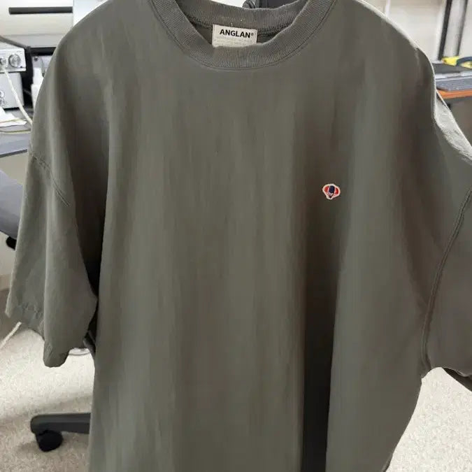 [BUNJANG] Angler Nylon Short Sleeve T-Shirt - Gray / 앵글런 나일론 반팔 그레이