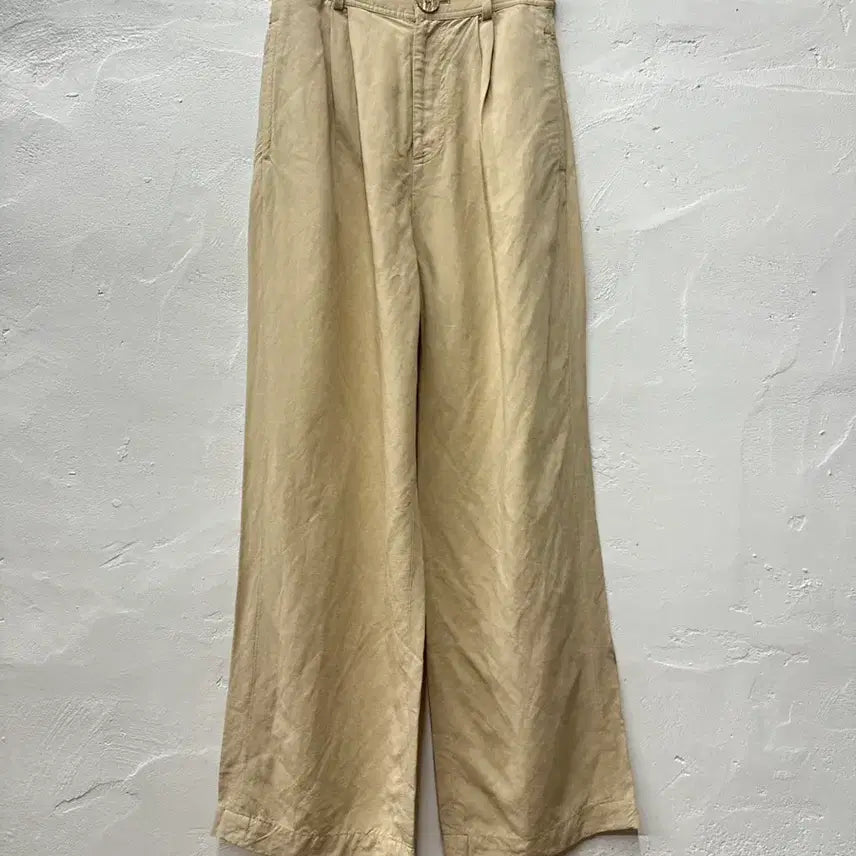 [BUNJANG] And Other Stories Women's Linen Blend Wide Leg Slacks Beige Size 55 / 앤아더스토리즈 여 슬랙스 베이지/인견린넨혼방/와이드 55