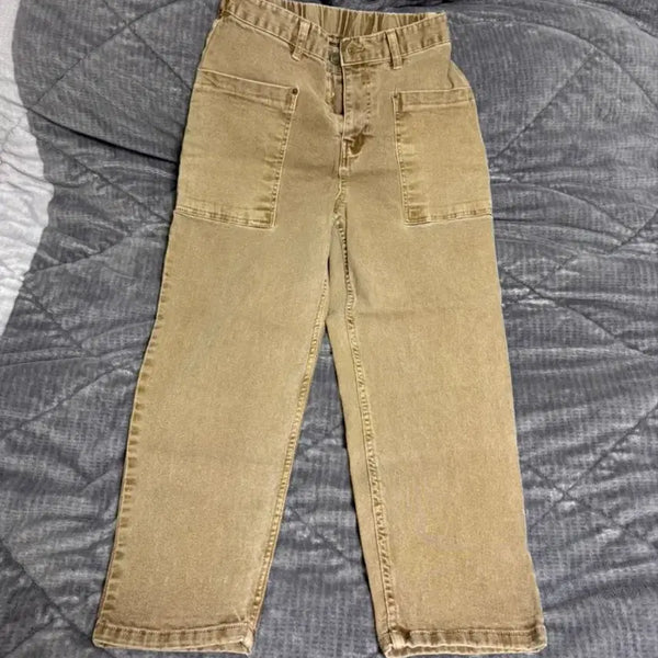 [BUNJANG] Wide Leg Denim Pants Beige / 와이드 데님 팬츠 베이지