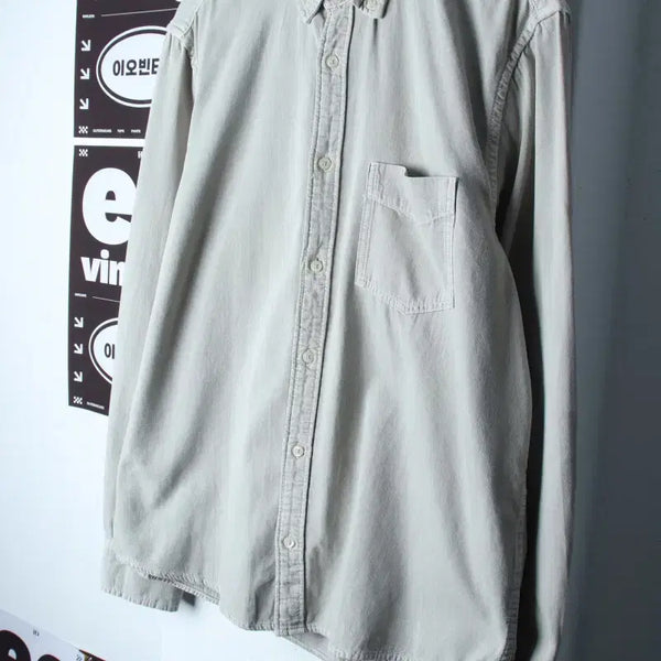 [BUNJANG] Zara Washed Plain Shirt - Beige (XL-2XL) / (XL-2XL) 자라 셔츠 남방 새상품 워싱 베이지 무지-H34495