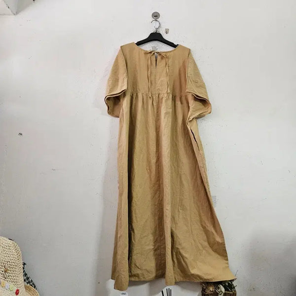 [BUNJANG] Wide Beige Dress / 와이드베이지색 원피스
