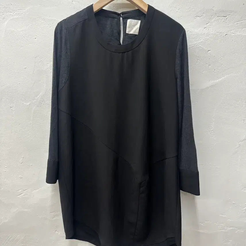 [BUNJANG] KUHO Women's 3/4 Sleeve Rayon Blend T-Shirt Black / 구호 여 티셔츠 블랙/인견혼방/7부 66