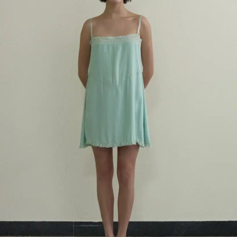 [BUNJANG] Via Plain Slip Dress Mint / 비아플레인 슬립 원피스 민트