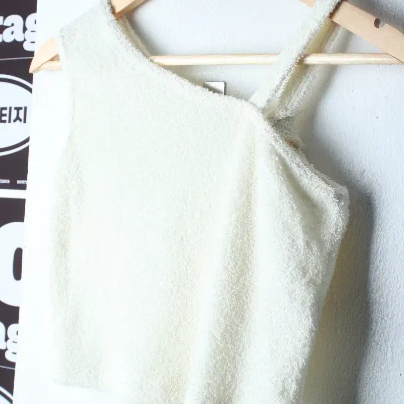 [BUNJANG] Latizen Cropped T-shirt Sleeveless Ivory / W(F) 라티젠 반팔 티셔츠 민소매 나시 부클 아이보리 크롭-H34513