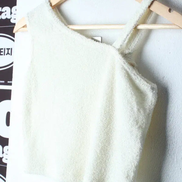 [BUNJANG] Latizen Cropped T-shirt Sleeveless Ivory / W(F) 라티젠 반팔 티셔츠 민소매 나시 부클 아이보리 크롭-H34513