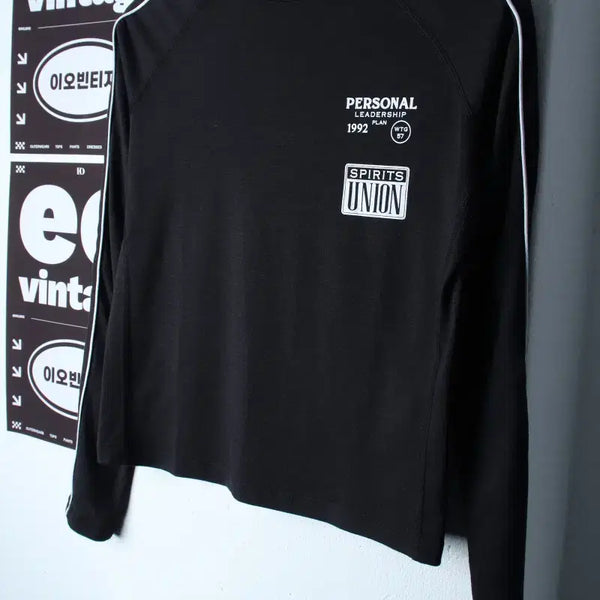 [BUNJANG] 8 Seconds Raglan Cropped Long Sleeve T-Shirt Charcoal / W(M) 에잇세컨즈 긴팔티셔츠 나그랑 크롭 차콜 스트릿-H34520