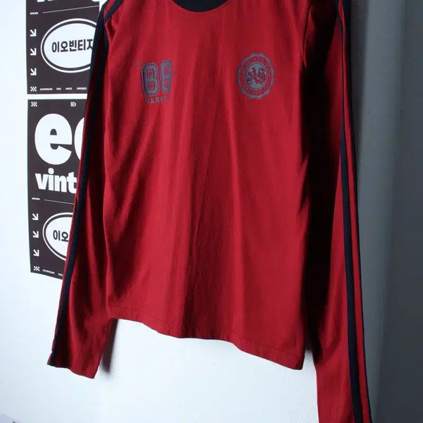 [BUNJANG] Awesome Studio Long Sleeve T-Shirt Burgundy Blockcore / W(F) 어썸 스튜디오 긴팔티셔츠 스포티 버건디 블록코어-H34522