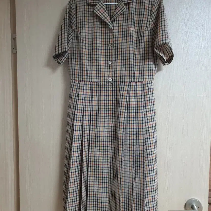[BUNJANG] Daks Check Pattern Frill Dress (Size 55-66) / 체크 패턴 프릴 원피스 55반에서 날씬66까지