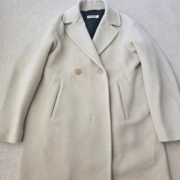 [BUNJANG] Jil Sander Ivory Wool Coat / 질샌더 코트 아이보리 95-97