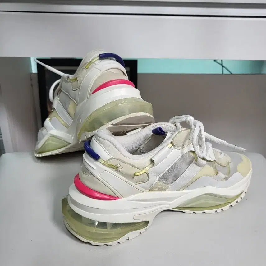 [BUNJANG] SUECOMMA BONNIE Sneakers White Pink Navy Accent / [235]슈콤마보니 운동화/스니커즈