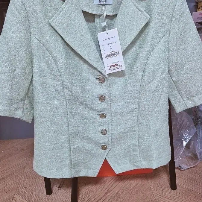 [BUNJANG] Lakegome Mint Short Sleeve Jacket FREE Size / 여성 자켓 민트색