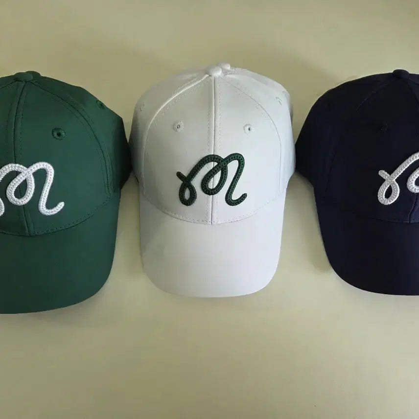 [BUNJANG] Malbon Golf Cap (White, Navy, Green) with Ball Marker / 말본 골프모자(화이트, 네이비, 그린) 새상품