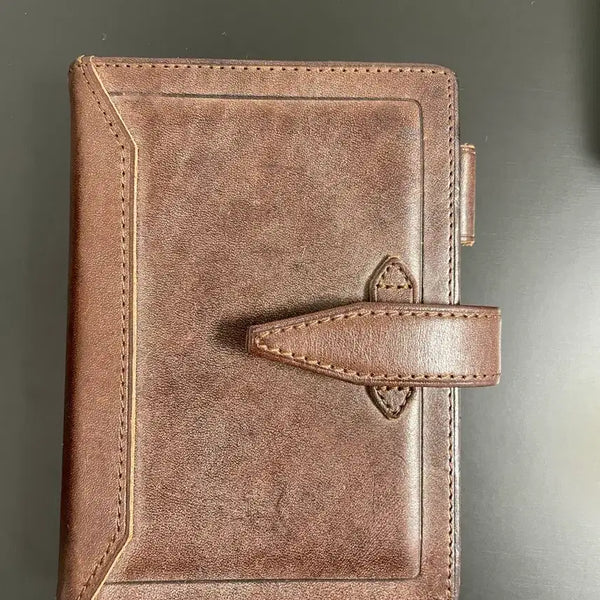 [BUNJANG] Davinci LoRoma A7 (6-Ring) Diary - Brown / 다빈치 로로마 A7(6공) 다이어리 브라운