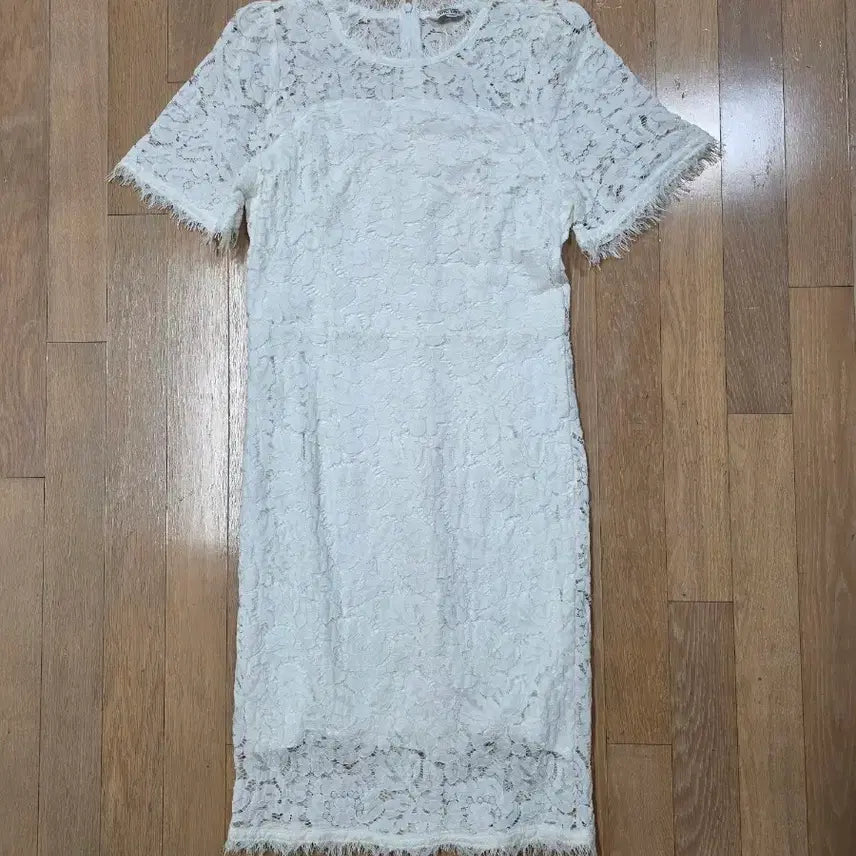 [BUNJANG] Chicline Lace Short-Sleeve Midi Dress White / chicline 시크라인 레이스 반팔 원피스 화이트 예복 66 추천