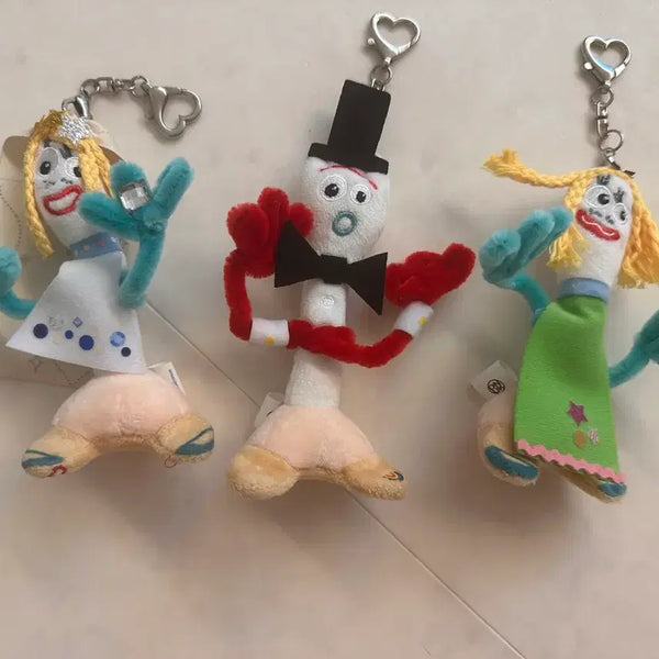 [BUNJANG] Disney Pixar Toy Story Forky & Karen Wedding Keychain Bundle Set / 토이스토리 굿즈 포키 캐런 웨딩 키링+ 캐런키링 /3개 일괄판매