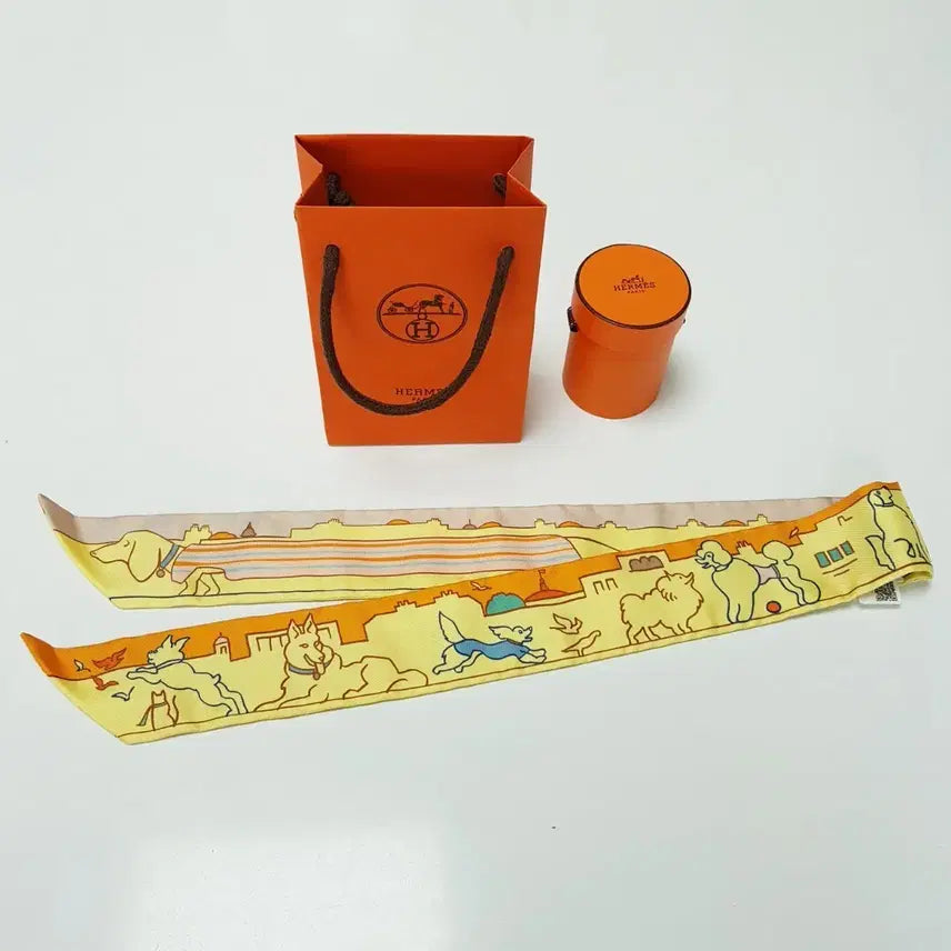 [BUNJANG] Hermès Le Chien Parisien Twilly Scarf / 에르메스 레 시앙 파리지엥 트윌리 H064116S