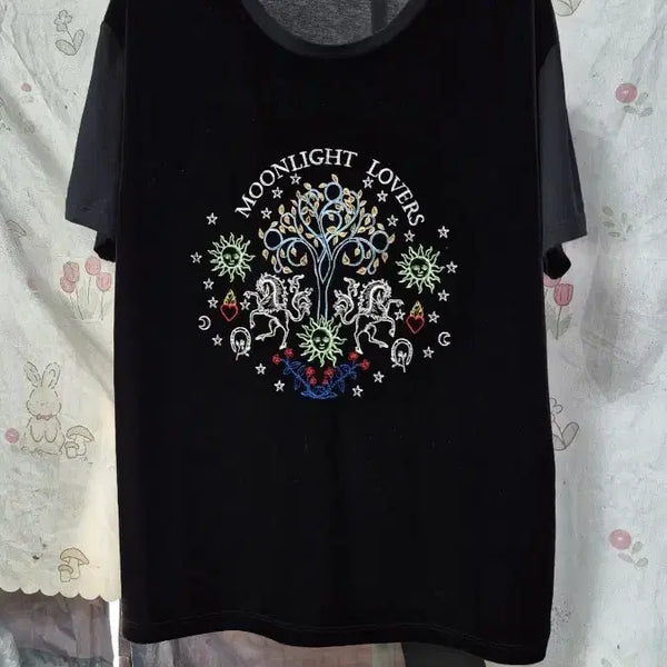 [BUNJANG] Sandro Embroidered Ethnic T-Shirt / 산드로  ( 자수배색)  에스닉   티셔츠