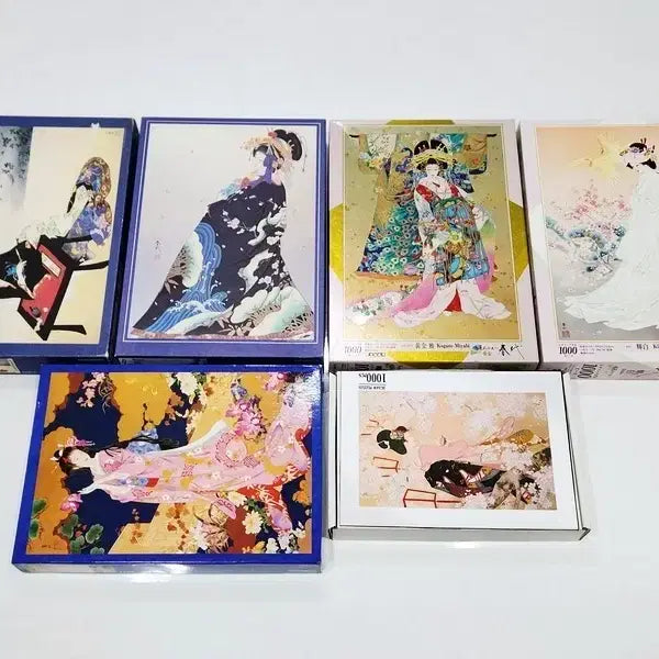 [BUNJANG] Haruyo Morita Kimono Geisha Jigsaw Puzzle Set / 하루요모리타 기모노 게이샤 직소퍼즐 세트