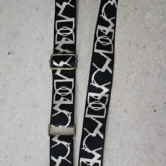 [BUNJANG] Shoulder Strap with Black & White Logo - Ecobag Accessory / (미사용)에코백 숄더끈 블랙 화이트 로고