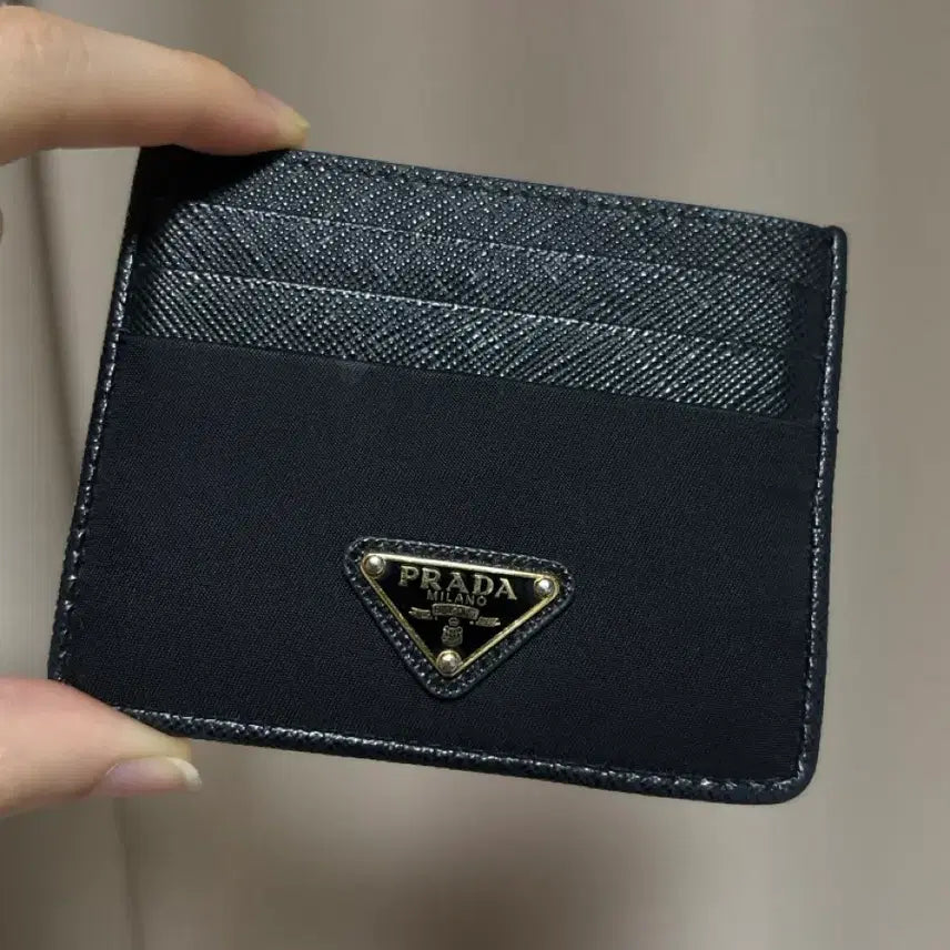 [BUNJANG] Prada Re-Nylon Saffiano Card Holder Black / 프라다 Re-Nylon 사피아노 카드홀더 블랙