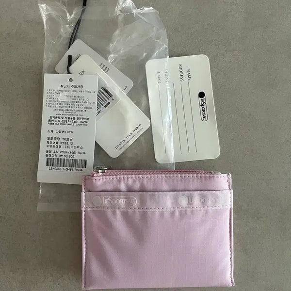 [BUNJANG] Lesportsac Card Wallet Light Pink / 레스포삭 카드지갑 연핑크