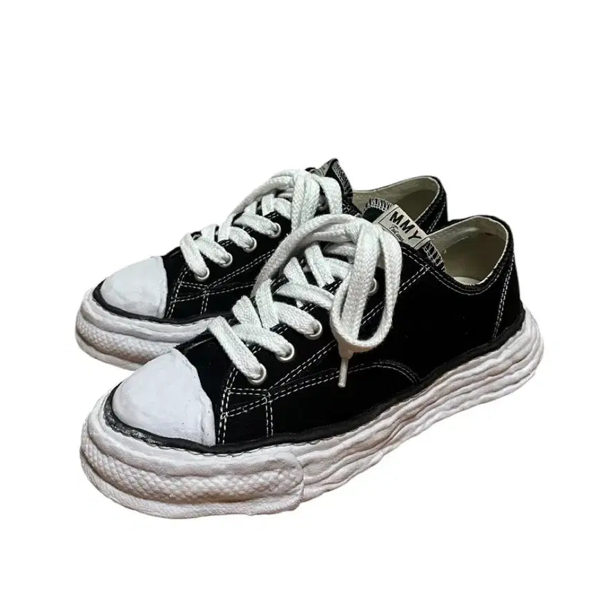[BUNJANG] Mihara Yasuhiro Peterson 23 OG Sole Canvas Low-Top Sneakers Black Size 42 / 미하라야스히로 피터슨23 OG 솔 캔버스 로우탑 스니커즈 블랙 42
