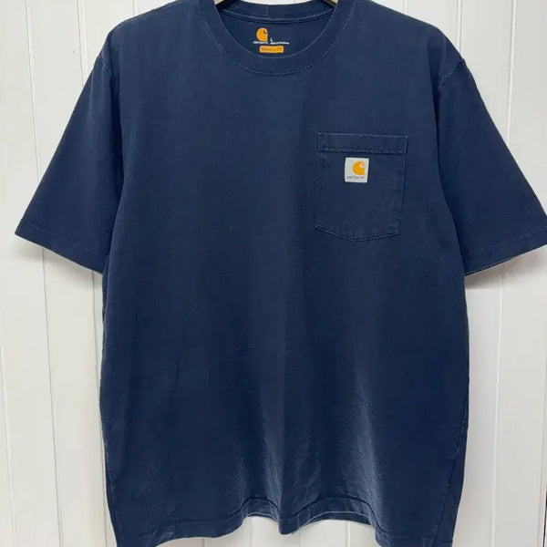 [BUNJANG] Carhartt K87 Navy Pocket T-Shirt - Men's L (105-110) / 칼하트 K87 네이비 반팔티 남성105-110 ㅡ0706