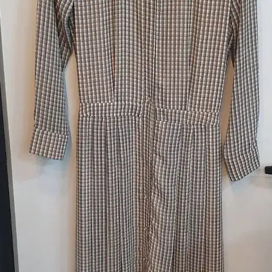 [BUNJANG] MOJO.S.FINE Collar Check Long Dress Size 55 / 모조에스핀 카라 체크 롱 원피스 55사이즈
