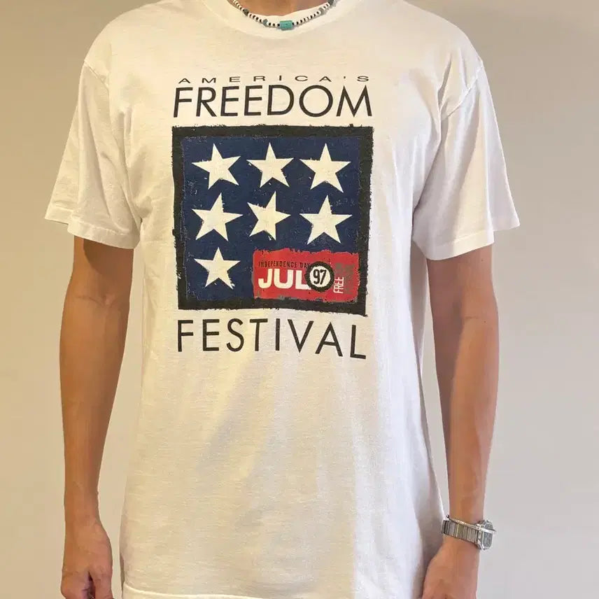 [BUNJANG] 90s USA Freedom Festival Commemorative T-Shirt / 90s USA FREEDOM 빈티지 티셔츠