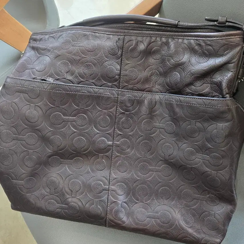 [BUNJANG] Coach Leather Shoulder Bag Dark Brown / 코치 가죽 숄더백 다크브라운