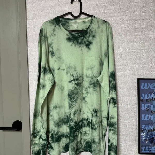 [BUNJANG] Old Navy Water Dye Long Sleeve T-Shirt / 새상품) 올드 네이비 물나염 다이 긴팔 티셔츠