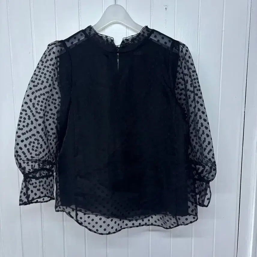 [BUNJANG] Jigott Sheer Dot Volume Puff Blouse / 지고트 시스루 도트 불륨퍼프 블라우스 66ㅡ0706