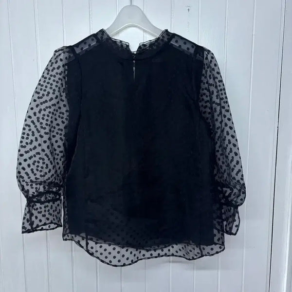 [BUNJANG] Jigott Sheer Dot Volume Puff Blouse / 지고트 시스루 도트 불륨퍼프 블라우스 66ㅡ0706