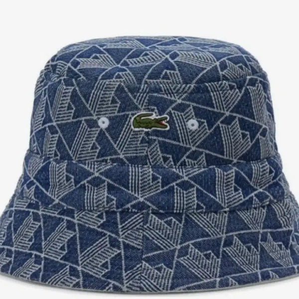 [BUNJANG] Lacoste Monogram Reversible Bucket Hat L Size / 라코스테 모노그램 리버시블 버킷햇 L사이즈 새제품