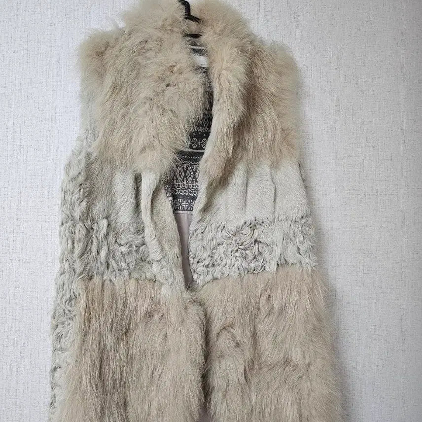 [BUNJANG] Real Fox Fur & Sheepskin Long Vest / 리얼폭스퍼 베스트