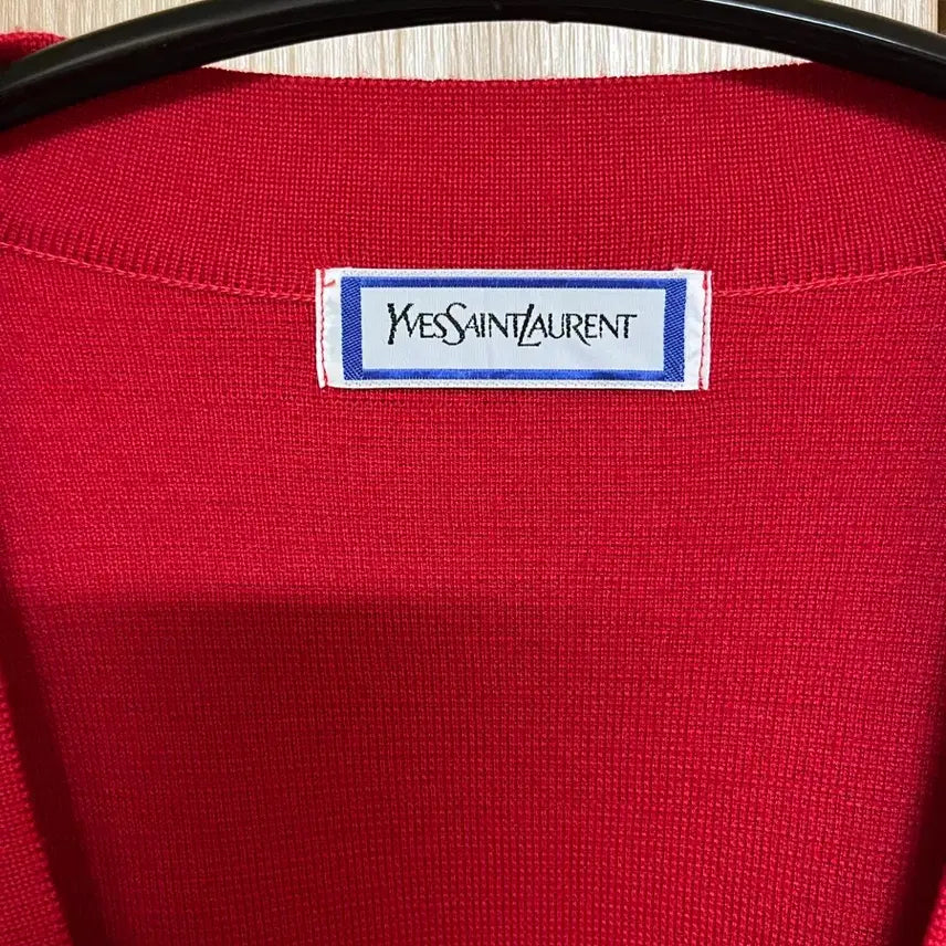 [BUNJANG] Yves Saint Laurent Red Cardigan / 입생로랑 레드 가디건