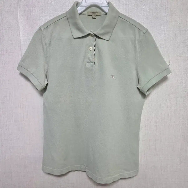 [BUNJANG] Burberry Women's Short Sleeve Polo Shirt Mint / 버버리 여성 반팔 카라티 민트