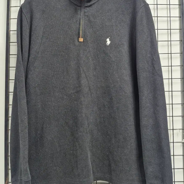 [BUNJANG] Polo Ralph Lauren Cotton Half-Zip Black / 100L 폴로 랄프로렌 면 반집업 블랙.