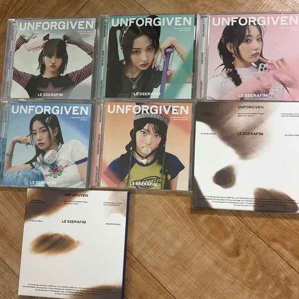 [BUNJANG] LE SSERAFIM UNFORGIVEN Album + Japan Single Set Photocard / 르세라핌 UNFORGIVEN 앨범+일본 싱글 세트 포카 포함