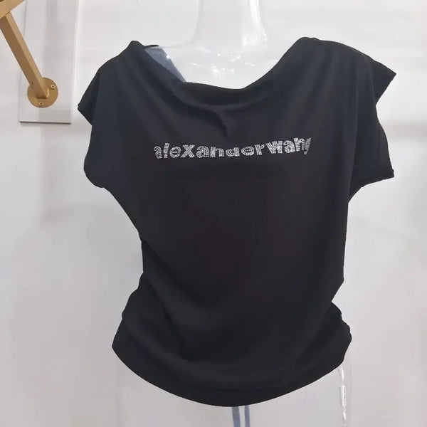[BUNJANG] Women's Short Sleeve T-Shirt with Shirring and Drawstring Detail / 여성반팔티